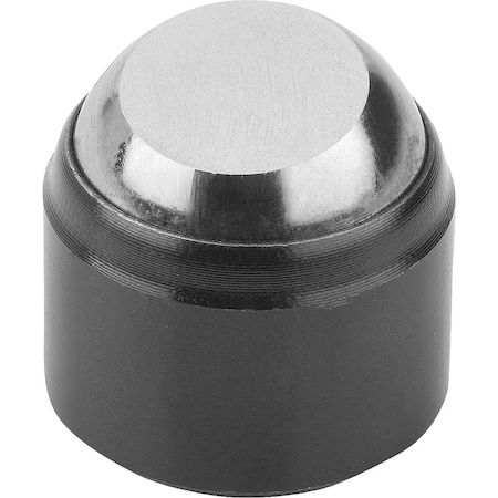 Kipp Self-Aligning Pads M03 D1=12, Form:G Carbon Steel, Comp:Ball-Bearing Steel K0282.403